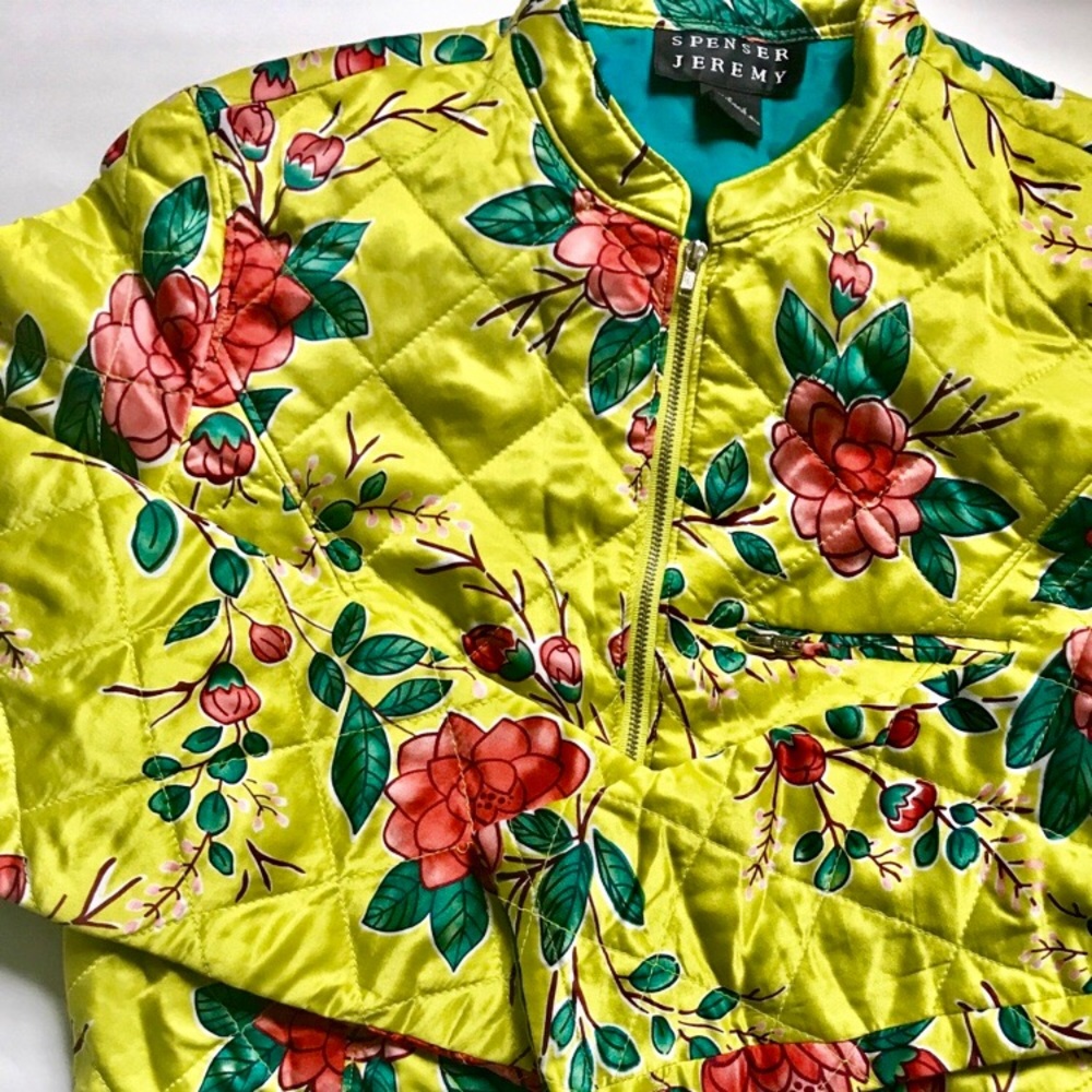 Spencer Jeremy Lime Green Silk Jacket